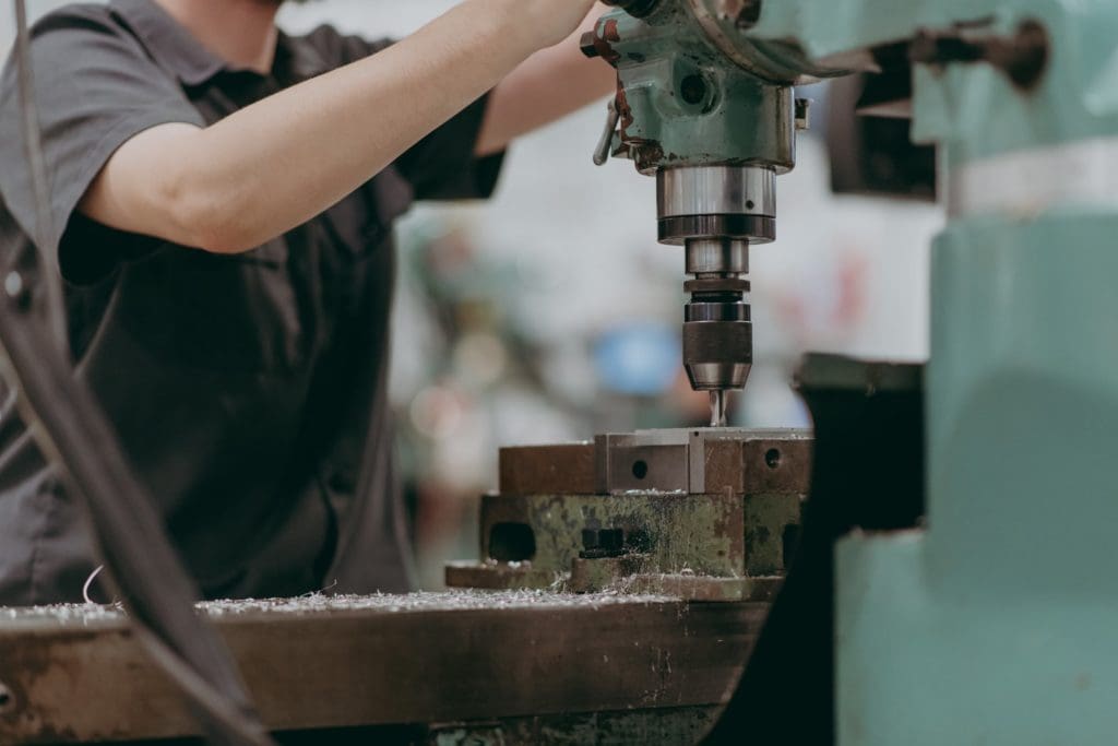 TSCT student using machine