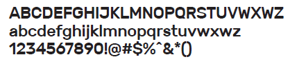 Rubik Medium font's alphabet and numbers appearance