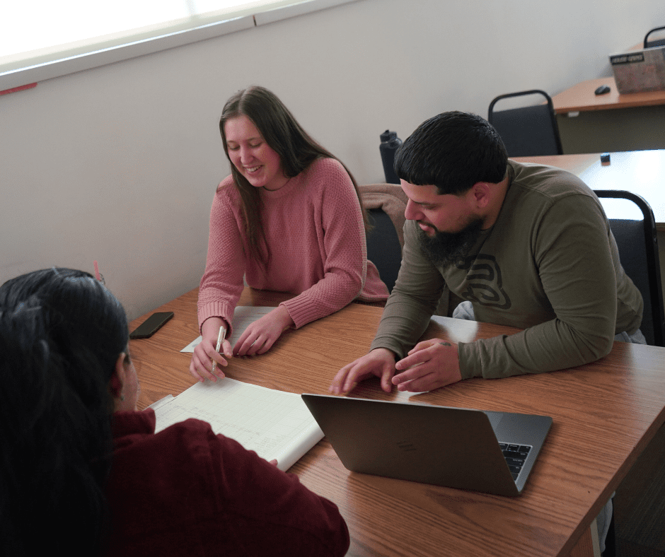 Thaddeus Stevens College of Technology second-year Business Administration students working. 